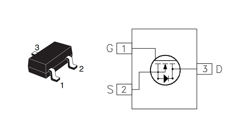 SOT-23 2N7000 Pinout SOT-23 2N7000 Pinout
